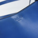 CELINE Shoulder Bag Leather Blue Gold Auth 169748-14
