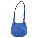 CELINE Shoulder Bag Leather Blue Gold Auth 169748-2