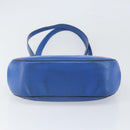 CELINE Shoulder Bag Leather Blue Gold Auth 169748-9