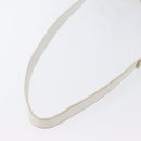 Christian Dior Honeycomb Canvas Shoulder Bag PVC White Gold Auth 169749-7