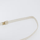 Christian Dior Honeycomb Canvas Shoulder Bag PVC White Gold Auth 169749-8