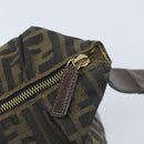 FENDI Zucca Canvas Vanity Hand Bag Black Brown Auth 169752-15