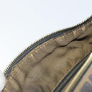 FENDI Zucca Canvas Vanity Hand Bag Black Brown Auth 169752-16