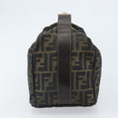 FENDI Zucca Canvas Vanity Hand Bag Black Brown Auth 169752-5