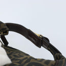 FENDI Zucca Canvas Vanity Hand Bag Black Brown Auth 169752-7
