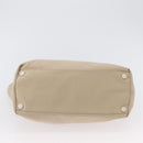 CHANEL Tote Bag No5 Canvas Beige Silver CC Auth 169753-10