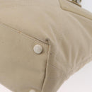 CHANEL Tote Bag No5 Canvas Beige Silver CC Auth 169753-14