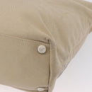 CHANEL Tote Bag No5 Canvas Beige Silver CC Auth 169753-14