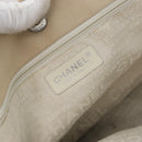 CHANEL Tote Bag No5 Canvas Beige Silver CC Auth 169753-18