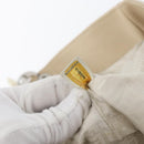 CHANEL Tote Bag No5 Canvas Beige Silver CC Auth 169753-12