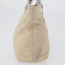 CHANEL Tote Bag No5 Canvas Beige Silver CC Auth 169753-6
