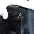 Salvatore Ferragamo Gancini Hand Bag Leather 2way Navy Gold Auth 169755-21