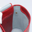 Christian Dior Honeycomb Canvas Shoulder Bag PVC Red Gold Auth 169756-18