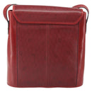 Christian Dior Honeycomb Canvas Shoulder Bag PVC Red Gold Auth 169756-3