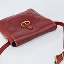 Christian Dior Honeycomb Canvas Shoulder Bag PVC Red Gold Auth 169756-6