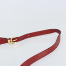 Christian Dior Honeycomb Canvas Shoulder Bag PVC Red Gold Auth 169756-8