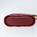 Christian Dior Honeycomb Canvas Shoulder Bag PVC Red Gold Auth 169756-9