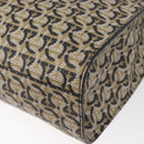 Salvatore Ferragamo Gancini Hand Bag PVC 2way Beige Gold Auth 169765-17