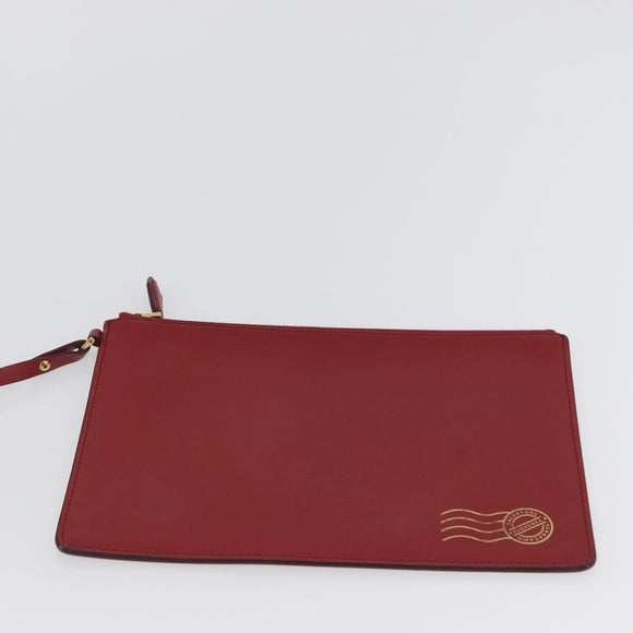 Salvatore Ferragamo Gancini Hand Bag PVC 2way Beige Gold Auth 169765