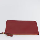 Salvatore Ferragamo Gancini Hand Bag PVC 2way Beige Gold Auth 169765-21