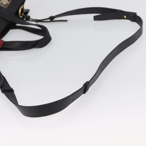 Salvatore Ferragamo Gancini Hand Bag PVC 2way Beige Gold Auth 169765