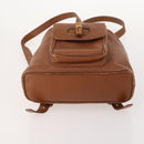 GUCCI Bamboo Backpack Leather Brown Gold Auth 169775-11