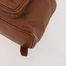 GUCCI Bamboo Backpack Leather Brown Gold Auth 169775-12