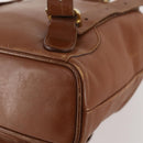 GUCCI Bamboo Backpack Leather Brown Gold Auth 169775-14