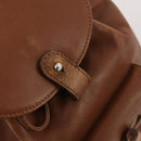 GUCCI Bamboo Backpack Leather Brown Gold Auth 169775-16