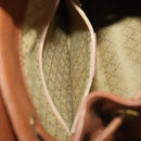 GUCCI Bamboo Backpack Leather Brown Gold Auth 169775-24