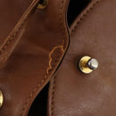 GUCCI Bamboo Backpack Leather Brown Gold Auth 169775-28