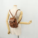 GUCCI Bamboo Backpack Leather Brown Gold Auth 169775-29