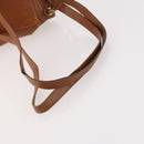 GUCCI Bamboo Backpack Leather Brown Gold Auth 169775-9