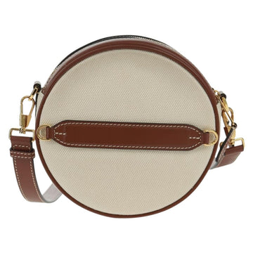 BURBERRY Shoulder Bag Canvas Beige Gold Auth 169776M - 0