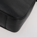 GUCCI Bamboo Hand Bag Leather 2way Black Gold Auth 169781-12