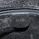GUCCI Bamboo Hand Bag Leather 2way Black Gold Auth 169781-19