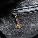 GUCCI Bamboo Hand Bag Leather 2way Black Gold Auth 169781-20