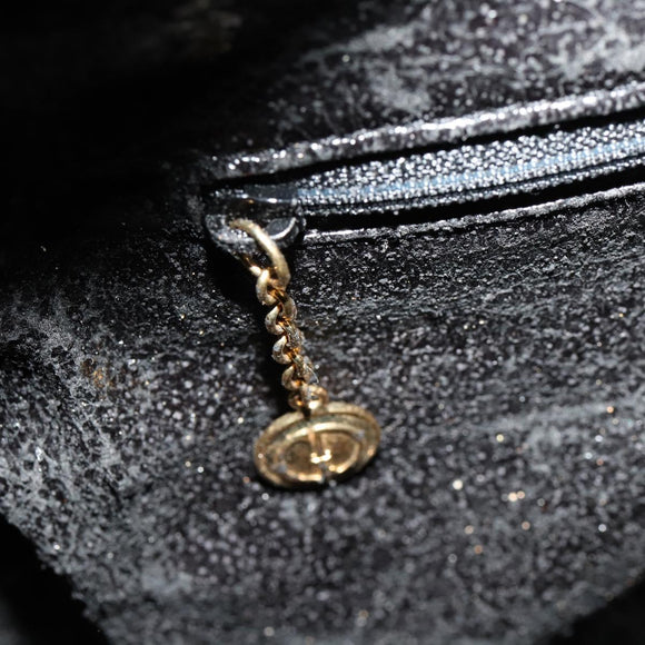 GUCCI Bamboo Hand Bag Leather 2way Black Gold Auth 169781