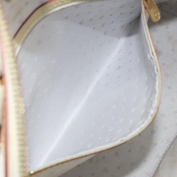 LOUIS VUITTON Suhari Lockit MM Hand Bag Leather White M91874 LV Auth 169782