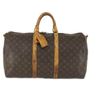 LOUIS VUITTON Monogram Keepall Bandouliere 50 Boston Bag M41416 LV Auth 169785-13