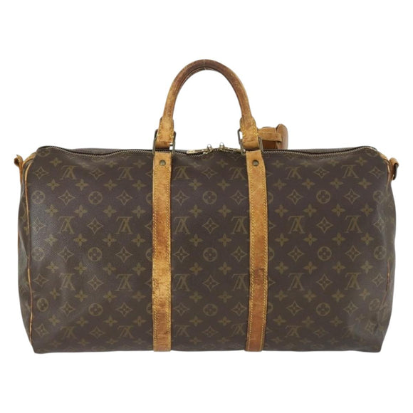 LOUIS VUITTON Monogram Keepall Bandouliere 50 Boston Bag M41416 LV Auth 169785