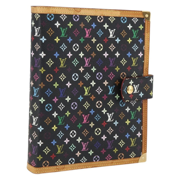 LOUIS VUITTON Multicolor Agenda GM Day Planner Cover Black R20893 Auth 169786SAV