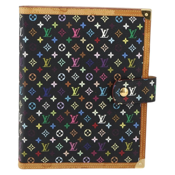 LOUIS VUITTON Multicolor Agenda GM Day Planner Cover Black R20893 Auth 169786SAV