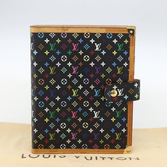 LOUIS VUITTON Multicolor Agenda GM Day Planner Cover Black R20893 Auth 169786SAV