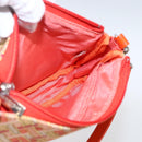 BURBERRY Blue Label Hand Bag Canvas Orange Silver Auth 169787-17