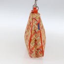 BURBERRY Blue Label Hand Bag Canvas Orange Silver Auth 169787-3