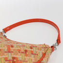 BURBERRY Blue Label Hand Bag Canvas Orange Silver Auth 169787-8
