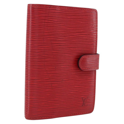 LOUIS VUITTON Epi Agenda PM Day Planner Cover Red R20057 LV Auth 169789