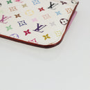 LOUIS VUITTON Multicolor Pochette Cles NM Coin Purse White M93734 Auth 169790V-15