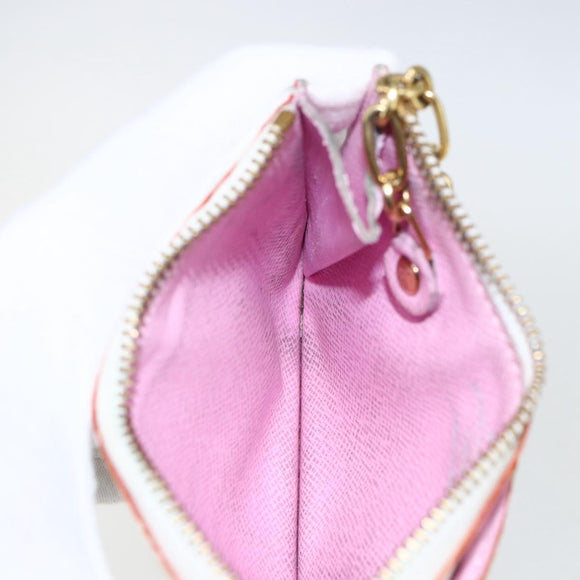 LOUIS VUITTON Multicolor Pochette Cles NM Coin Purse White M93734 Auth 169790V